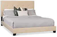 Flagler Beige Uph Panel Bed
