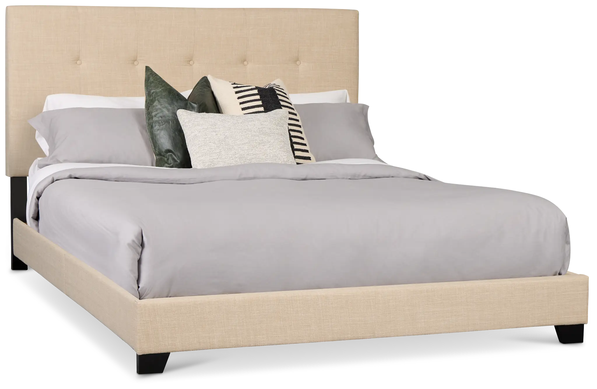 Flagler Beige Uph Panel Bed Flagler Beige Uph Panel Bed