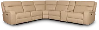Rhett Taupe Micro Small Triple Power Reclining Two-arm Sectional