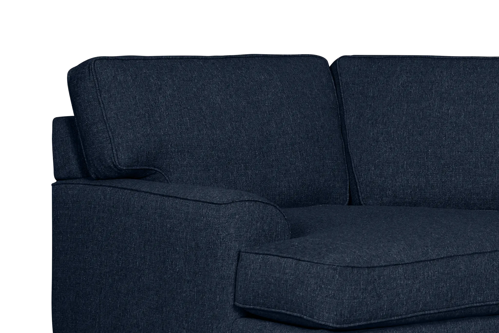 Sinclair Dark Blue Fabric Left Cuddler Innerspring Sleeper Sectional Sinclair Dark Blue Fabric Left Cuddler Innerspring Sleeper Sectional