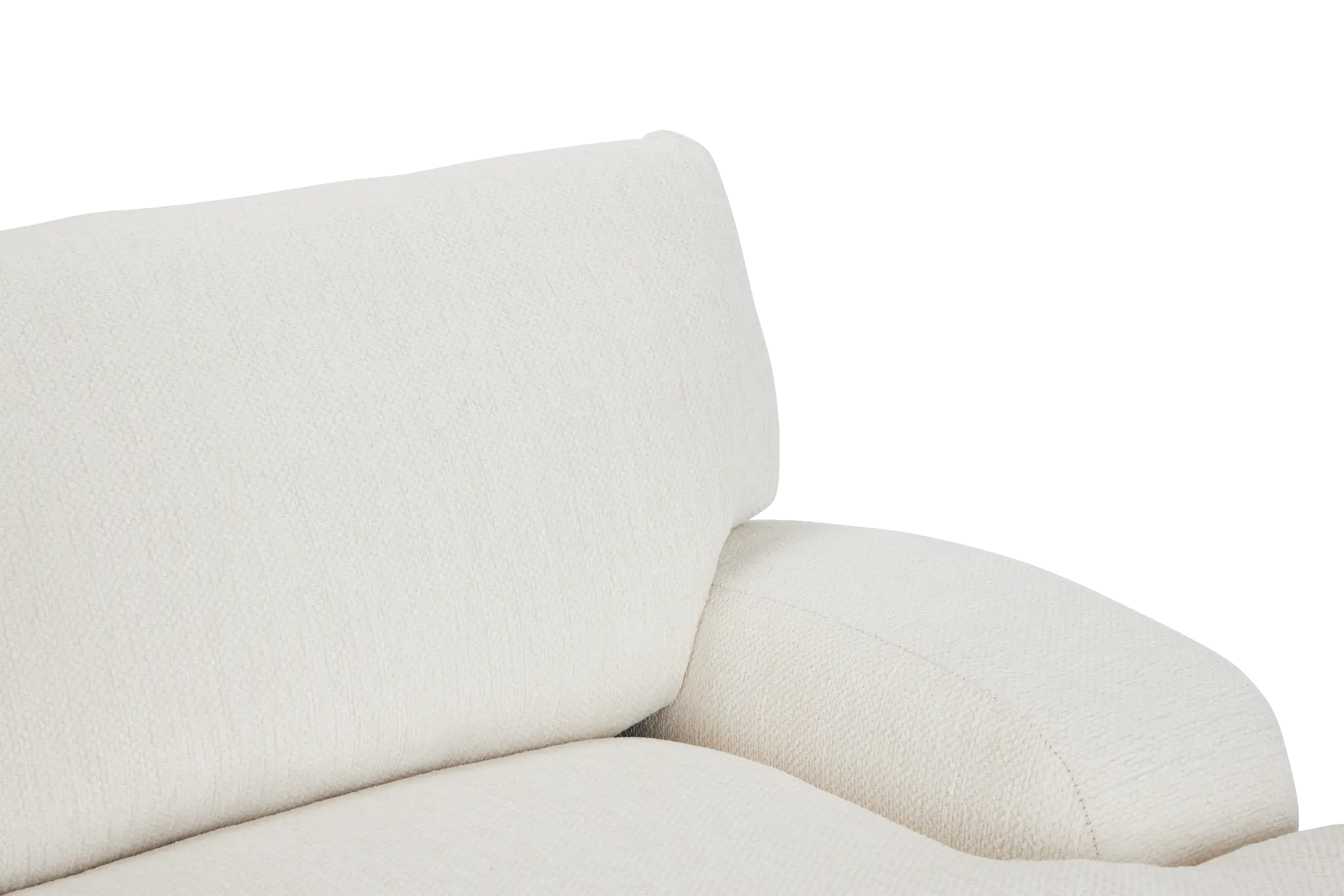 Alpha White Fabric Small Left Chaise Sectional Alpha White Fabric Small Left Chaise Sectional