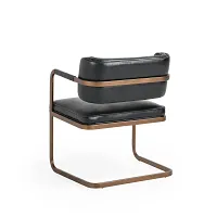 Mando Black Upholstered Arm Chair
