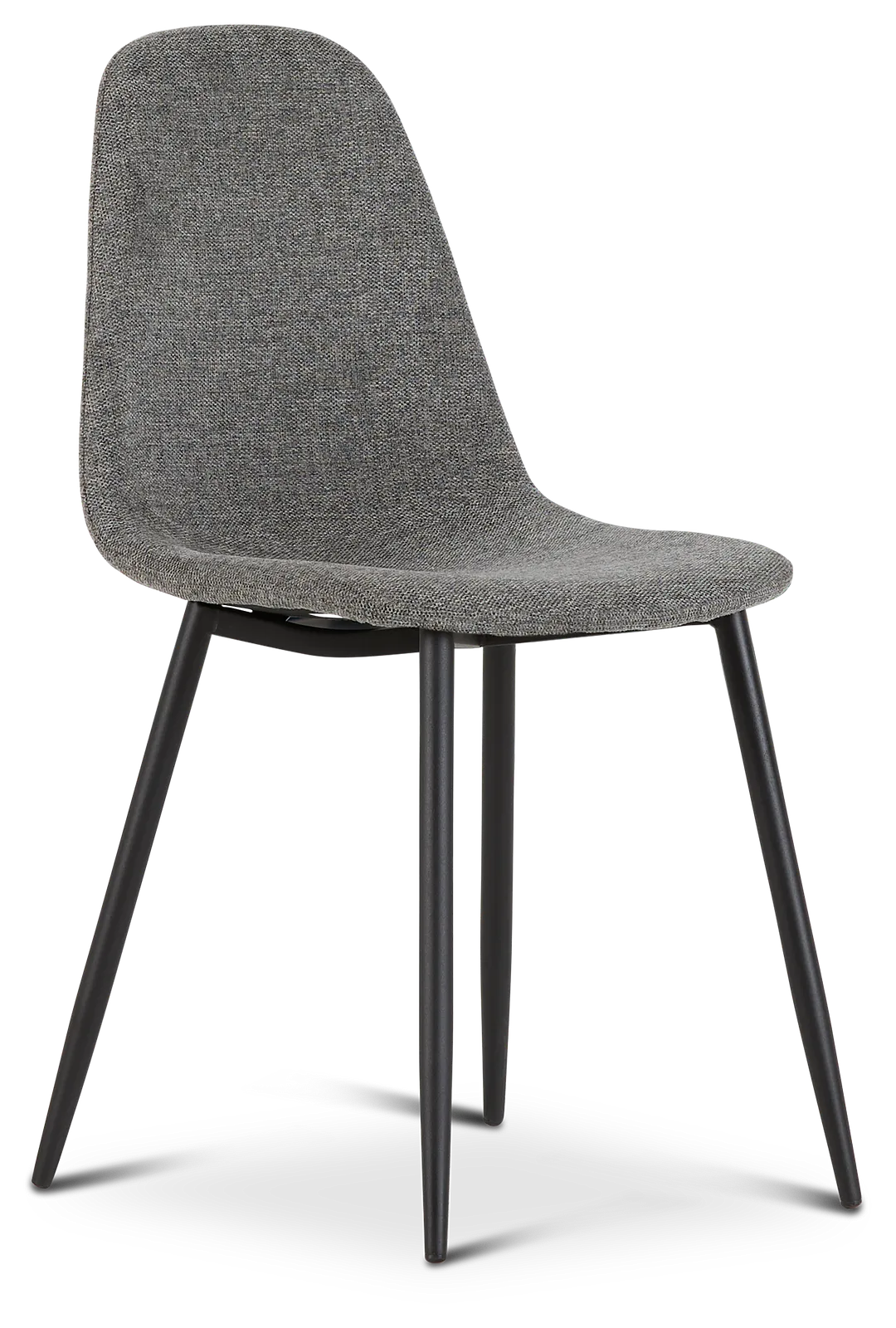 Havana Dark Gray Upholstered Side Chair W/ Black Legs