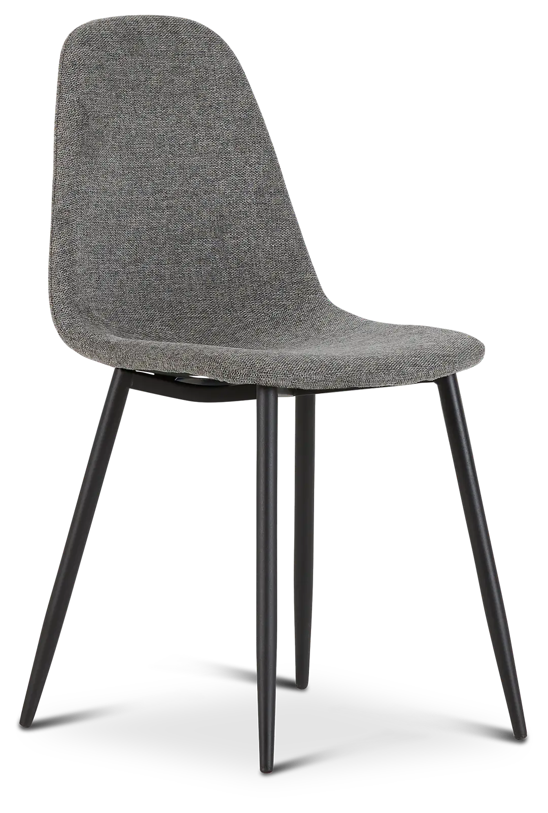 Havana Dark Gray Upholstered Side Chair W/ Black Legs Havana Dark Gray Upholstered Side Chair W/ Black Legs