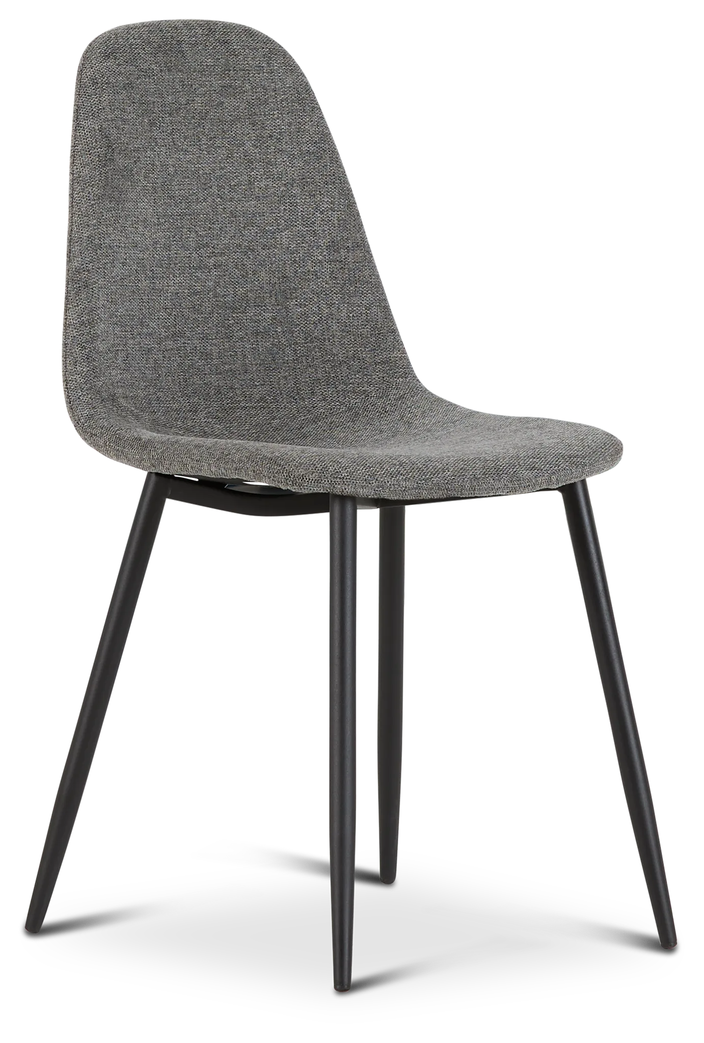 Havana Dark Gray Upholstered Side Chair W/ Black Legs