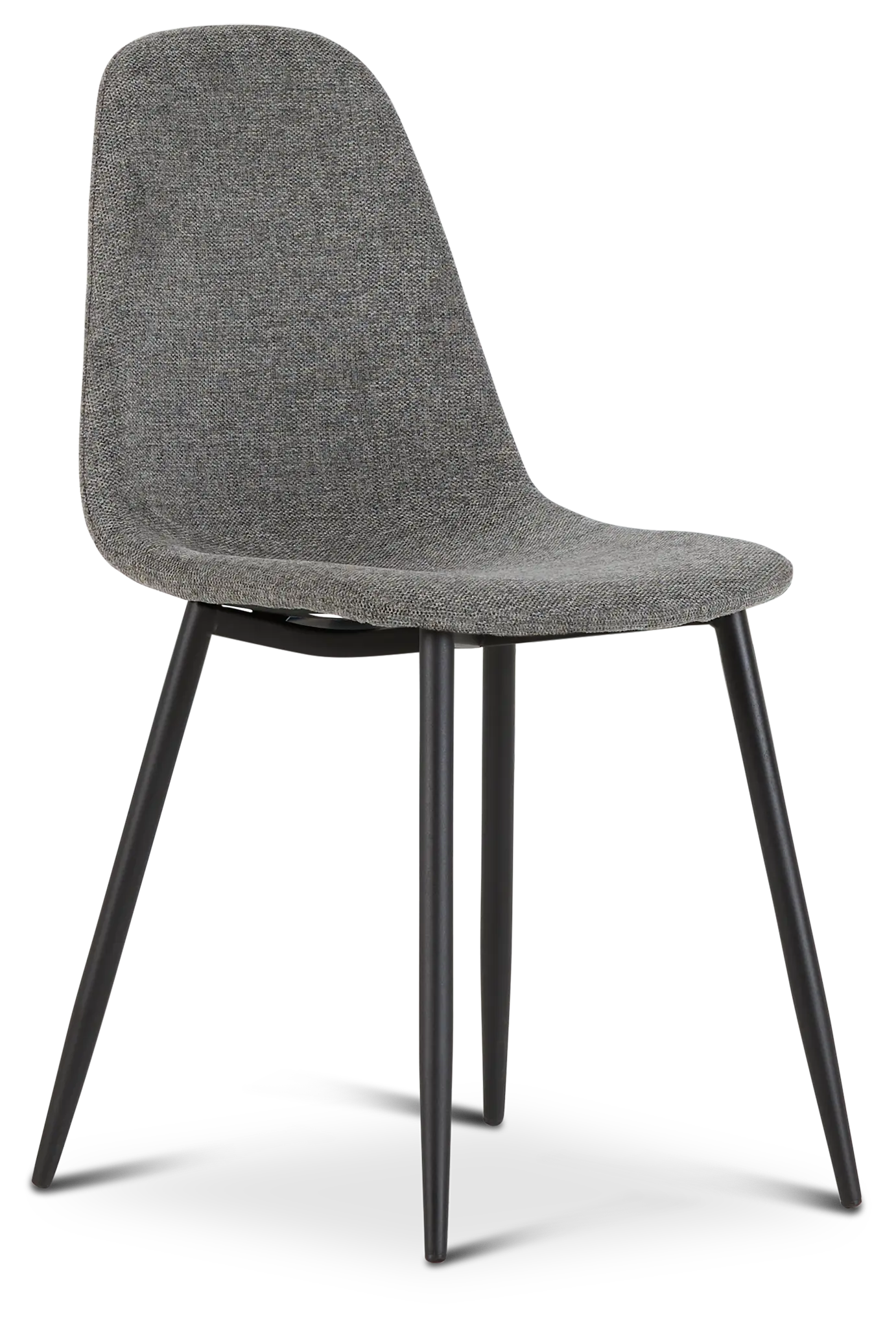 Havana Dark Gray Upholstered Side Chair W/ Black Legs Havana Dark Gray Upholstered Side Chair W/ Black Legs