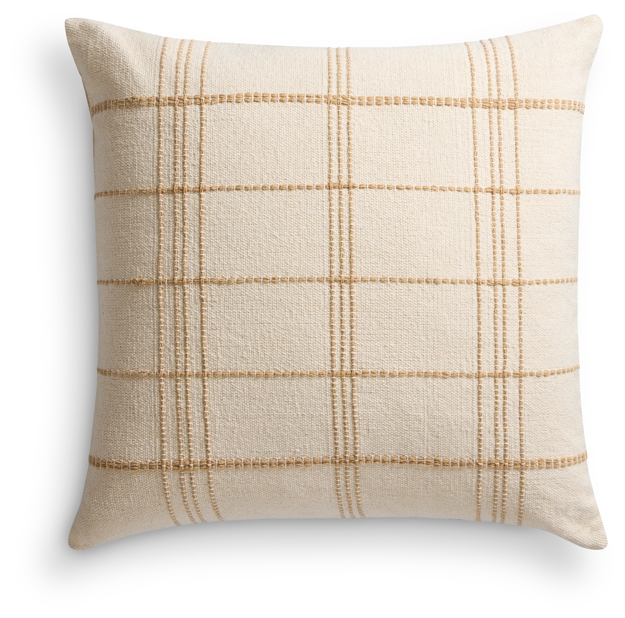 Jeanny Ivory 22" Square Accent Pillow