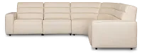 Sawyer Ivory Micro Small Triple Power Reclining Two-arm Sectional