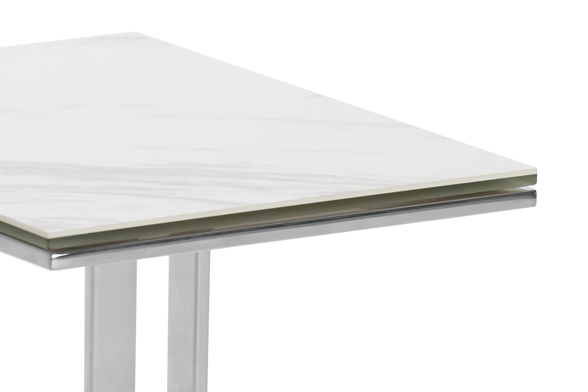 Arco White Ceramic Chairside Table