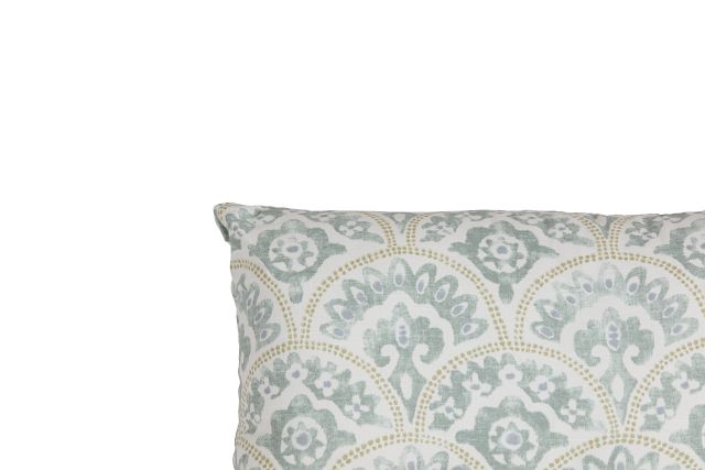 Tomini Green Fabric Lumbar Accent Pillow