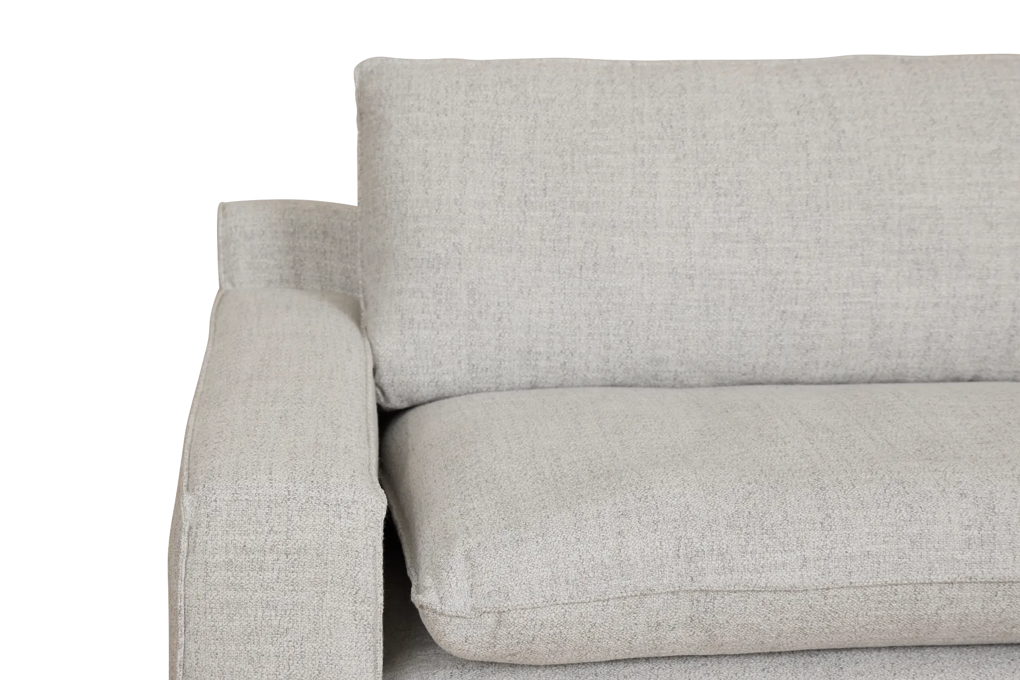 Aurora Light Gray Micro Medium Two-arm Sectional