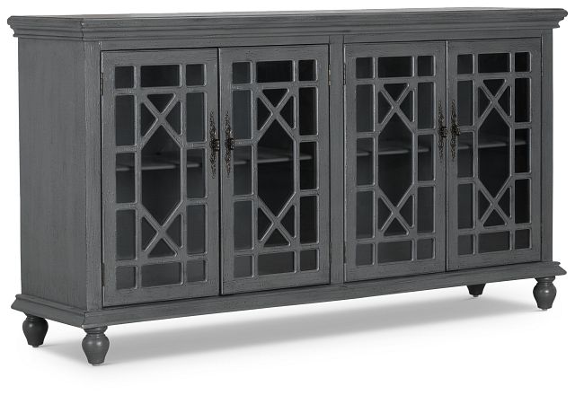 Alexis Gray Four-door Cabinet