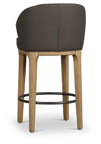 Libby Dark Gray Micro 24" Upholstered Barstool