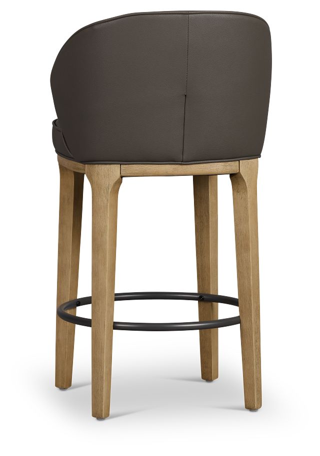 Libby Dark Gray Micro 24" Upholstered Barstool