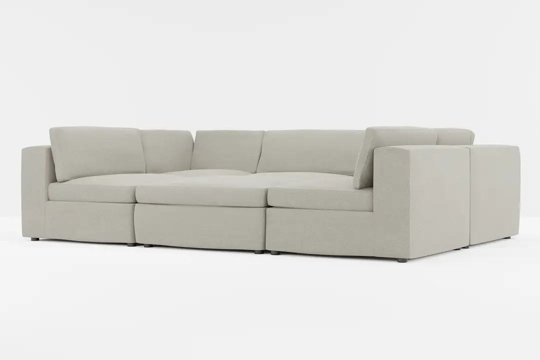 Destin Elite Gray Fabric 6-piece Pit Sectional Destin Elite Gray Fabric 6-piece Pit Sectional