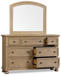 Galveston Light Tone Dresser & Mirror