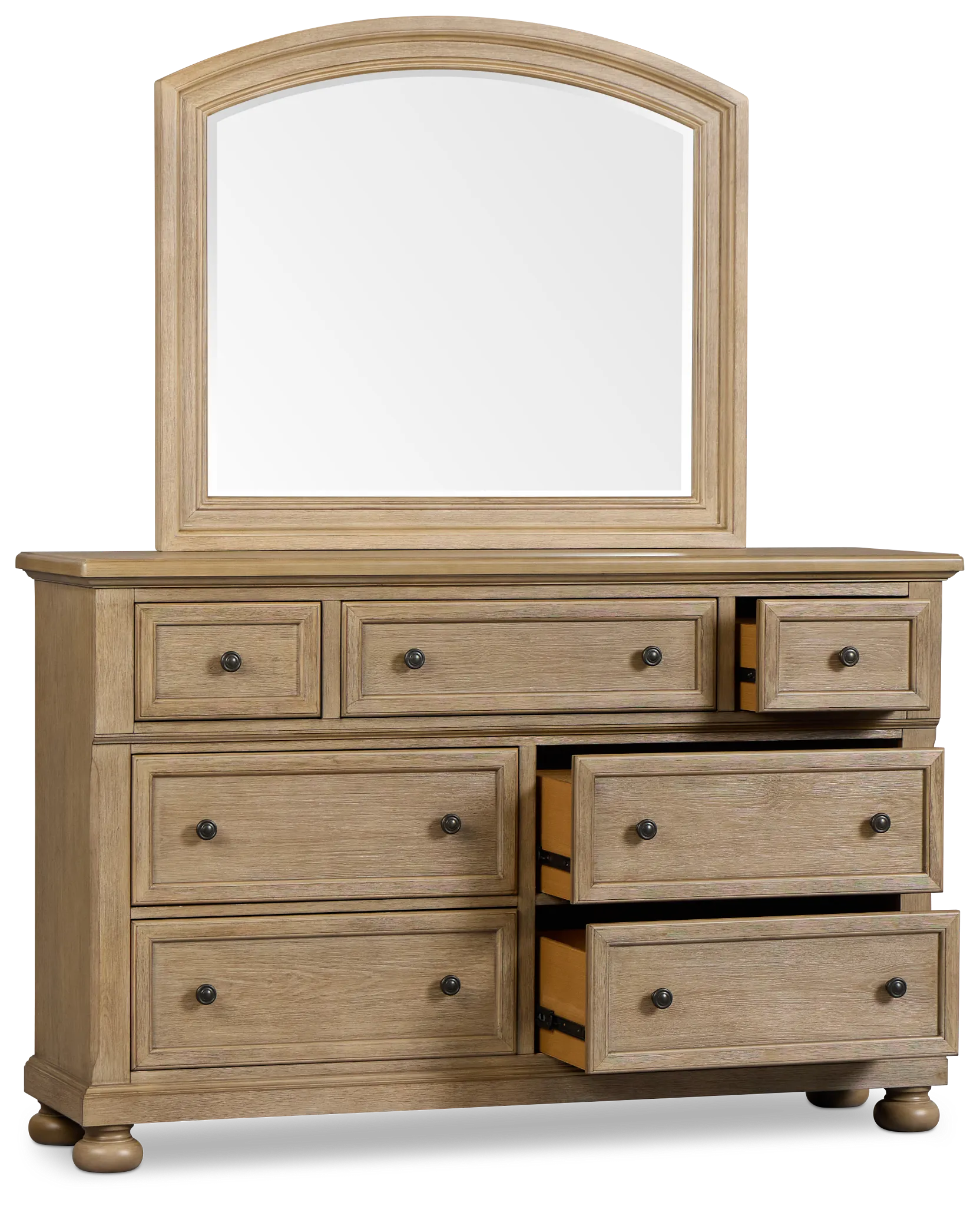 Galveston Light Tone Dresser & Mirror