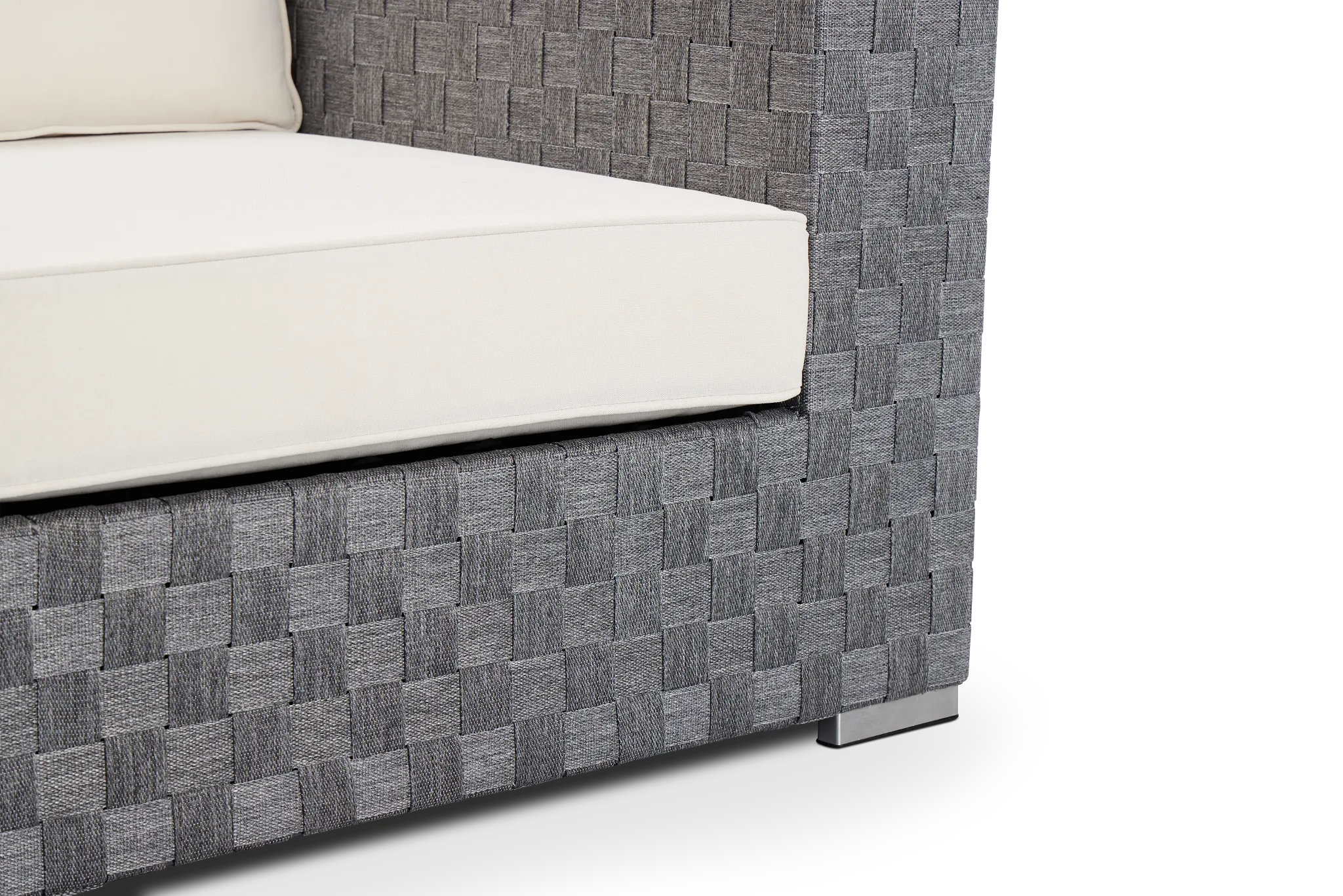 Barbados White Woven Loveseat