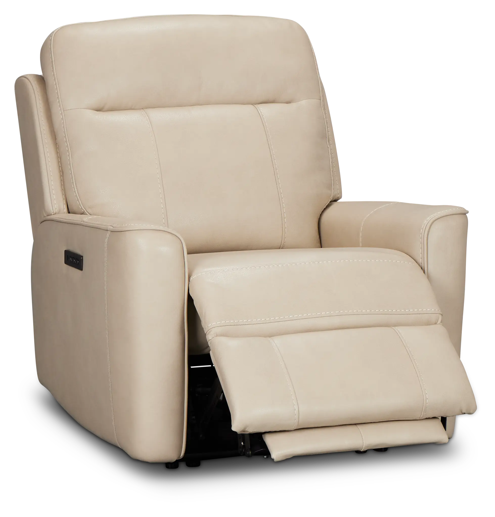 Benji Light Beige Lthr/vinyl Zero Gravity Power Recliner W/headrest Benji Light Beige Lthr/vinyl Zero Gravity Power Recliner W/headrest