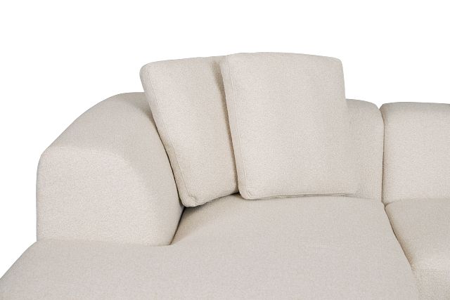 Catalina Beige Fabric Small Left Chaise Sectional