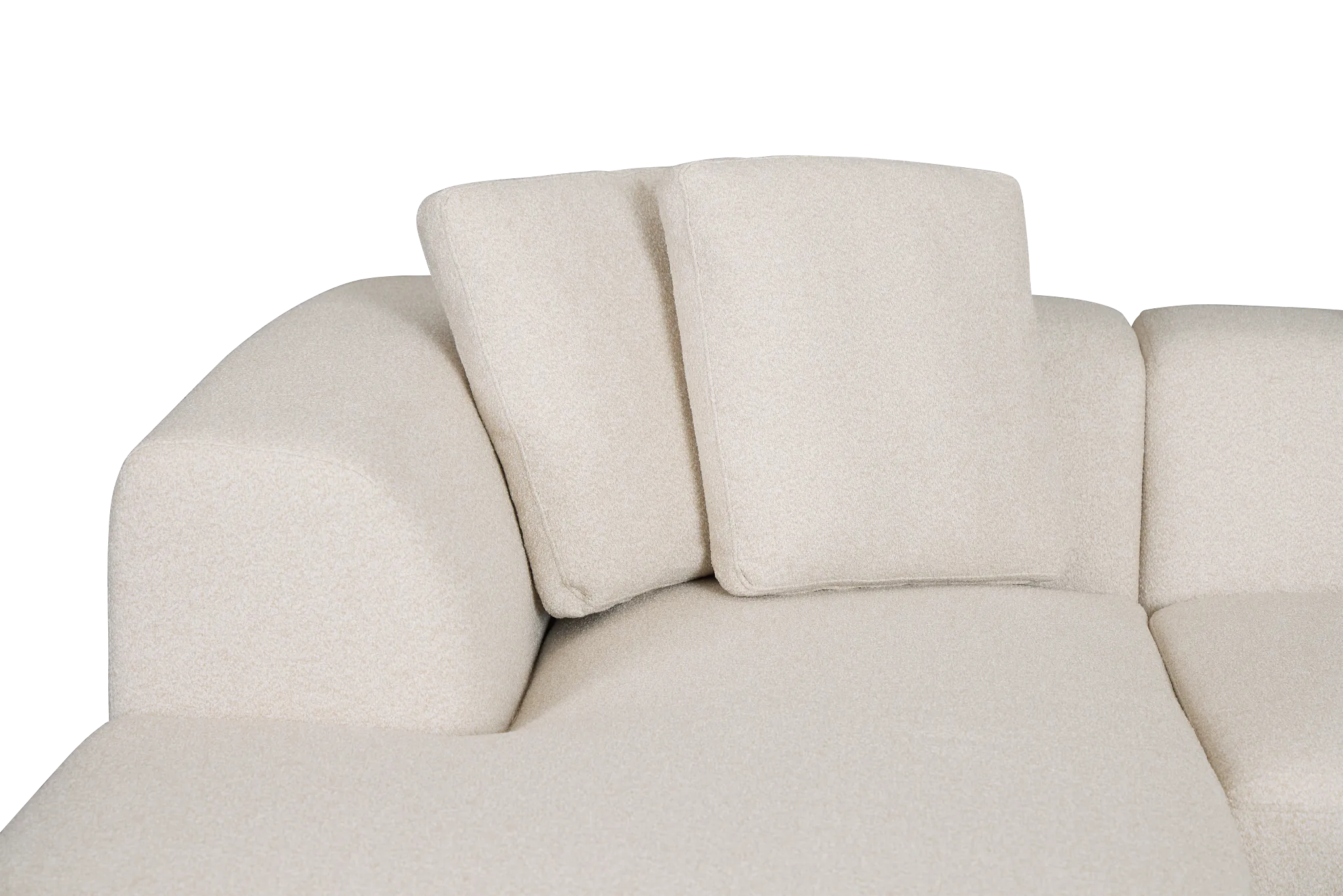 Catalina Beige Fabric Small Left Chaise Sectional