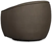 Kellan Dark Gray Leather Swivel Chair