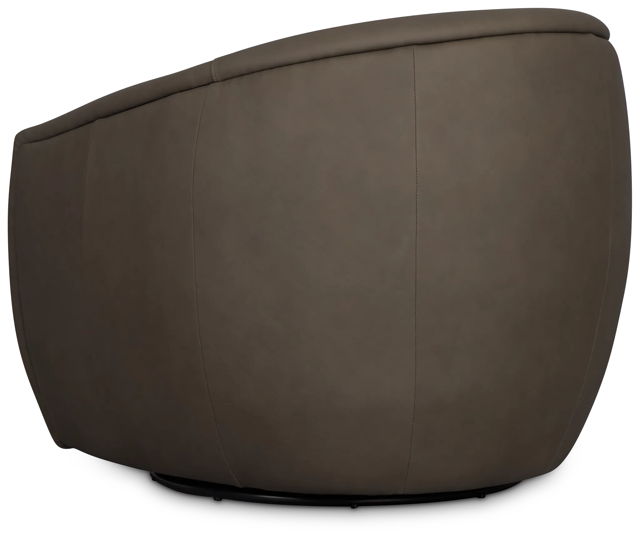 Kellan Dark Gray Leather Swivel Chair