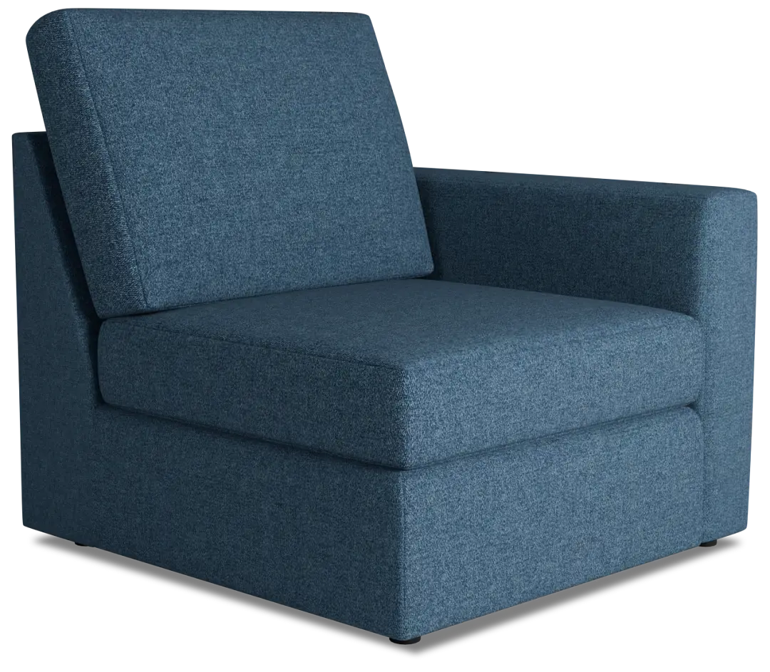 Citymod Blue Fabric Right Chair Citymod Blue Fabric Right Chair