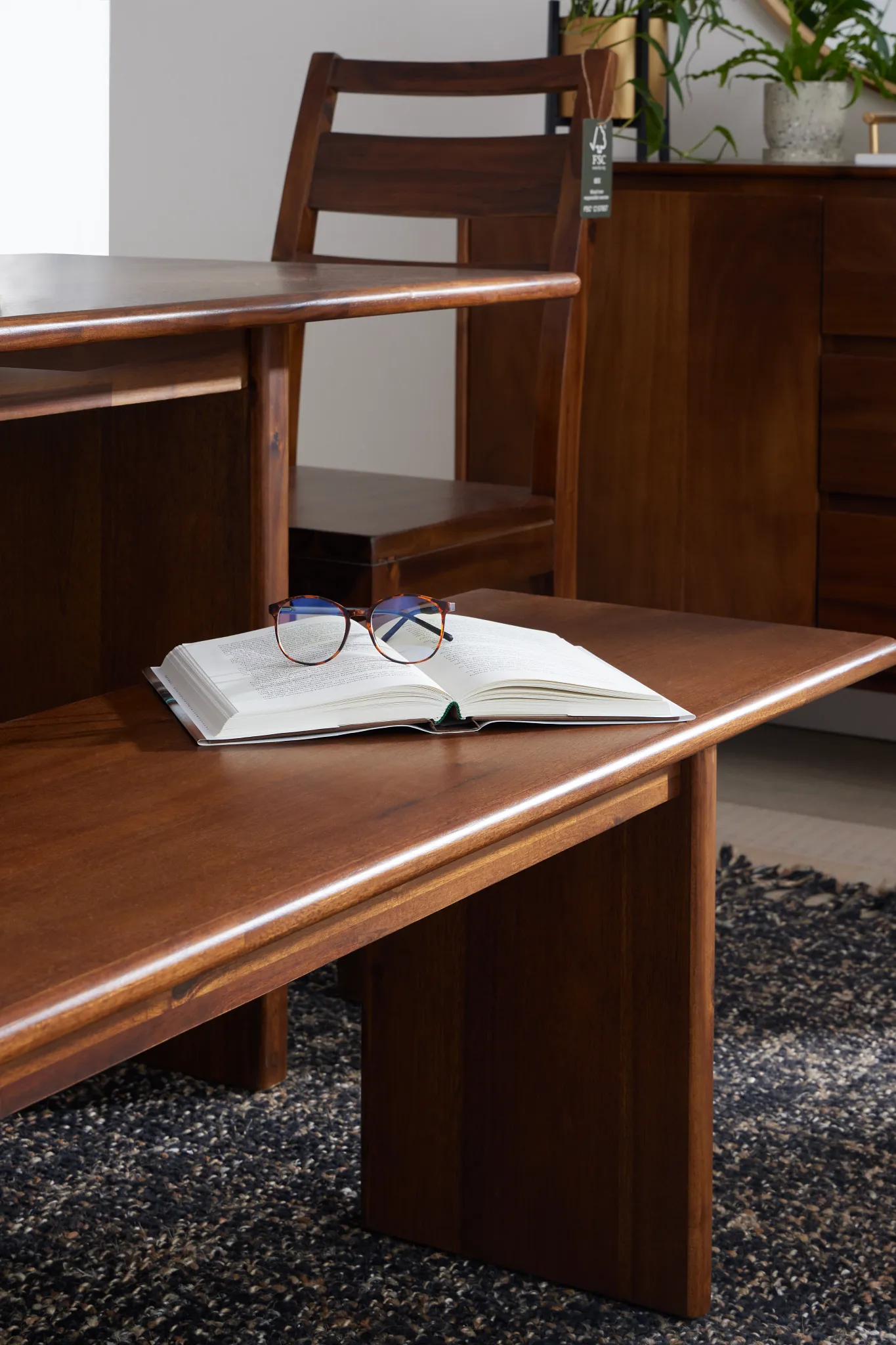 Bowery Dark Tone Dining Bench