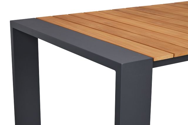 Sunrise Dark Gray Teak 65" Reactangular Table