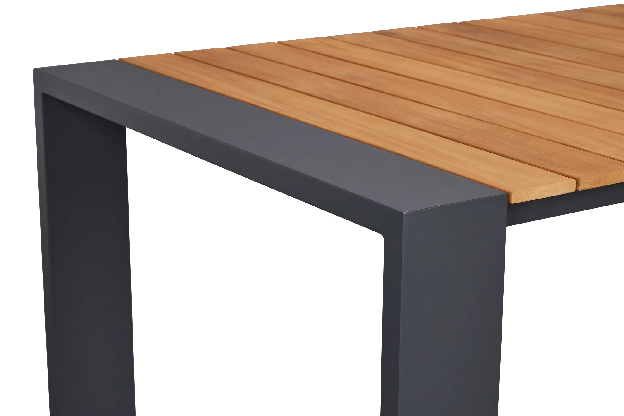 Sunrise Dark Gray Teak 65" Rectangular Table