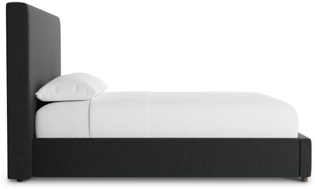 Grayton Elite Black 54" Upholstered Platform Bed