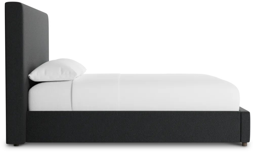 Grayton Elite Black 54" Upholstered Platform Bed