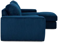Charlie Dark Blue Fabric Right Chaise Sectional