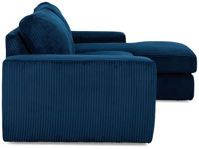 Charlie Dark Blue Fabric Right Chaise Sectional