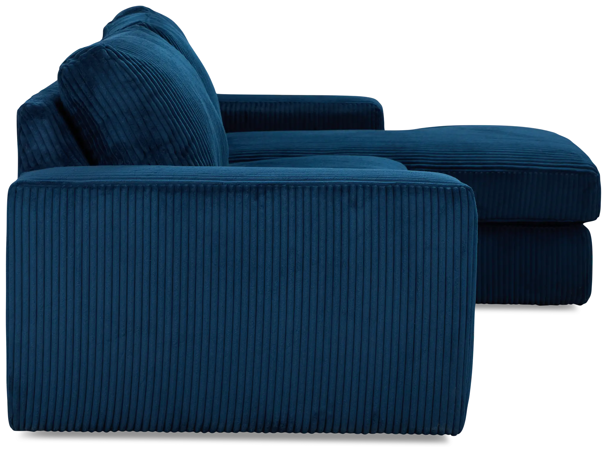 Charlie Dark Blue Fabric Right Chaise Sectional Charlie Dark Blue Fabric Right Chaise Sectional