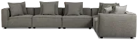 Tatum Gray Fabric 6-piece Modular Sectional