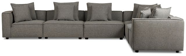 Tatum Gray Fabric 6-piece Modular Sectional