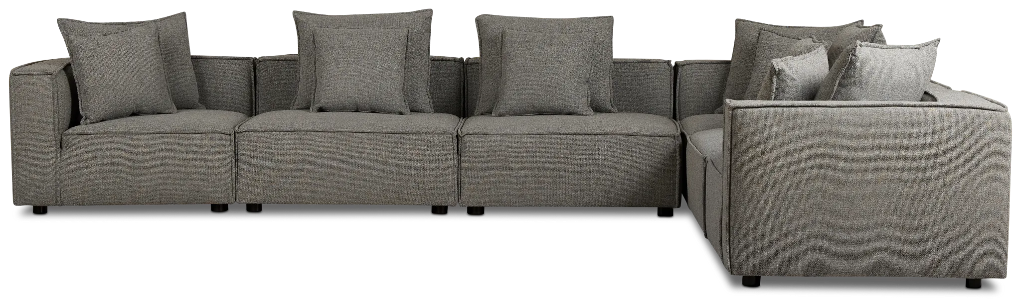 Tatum Gray Fabric 6-piece Modular Sectional