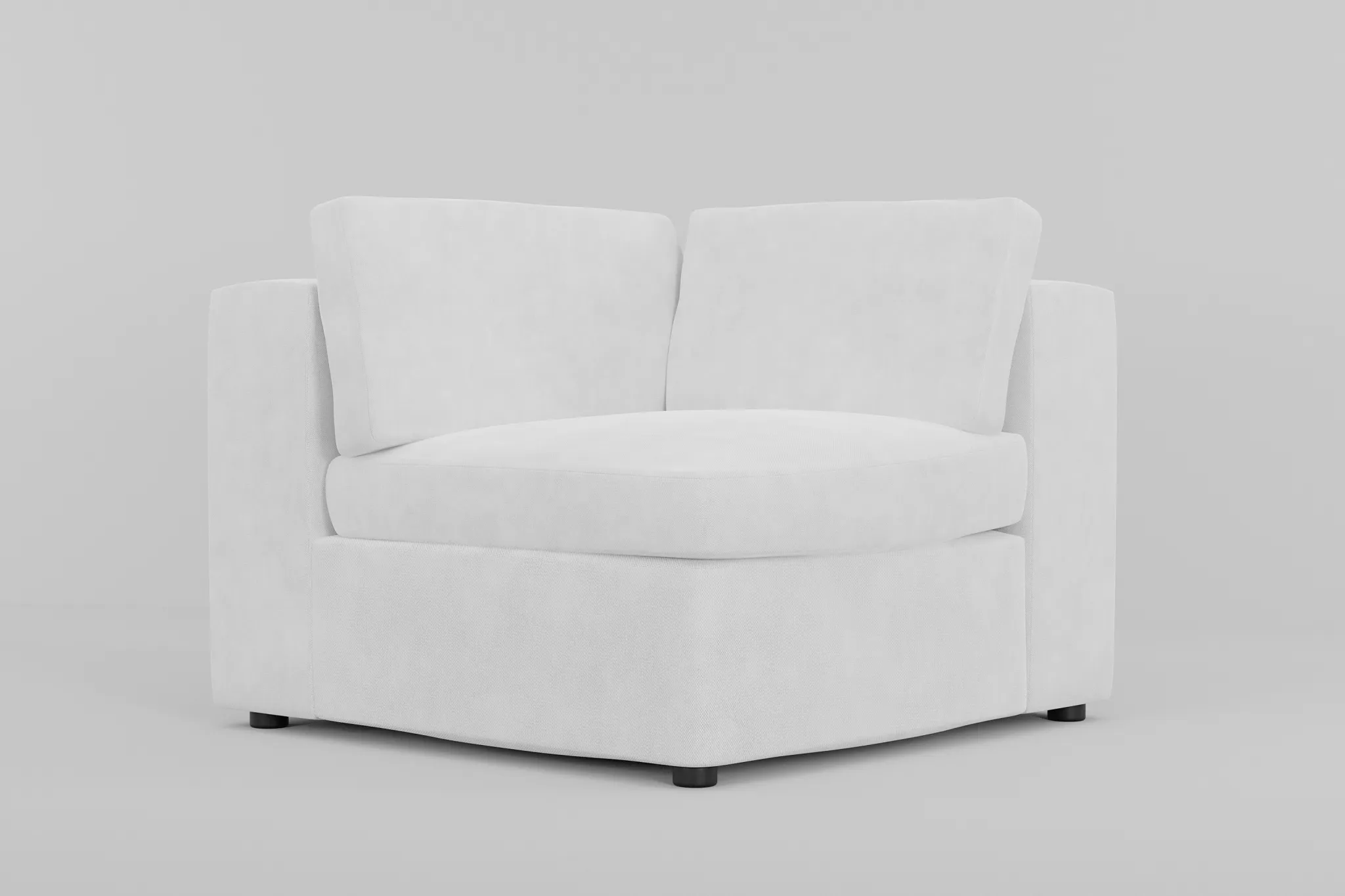 Destin Peyton White Fabric Corner Chair