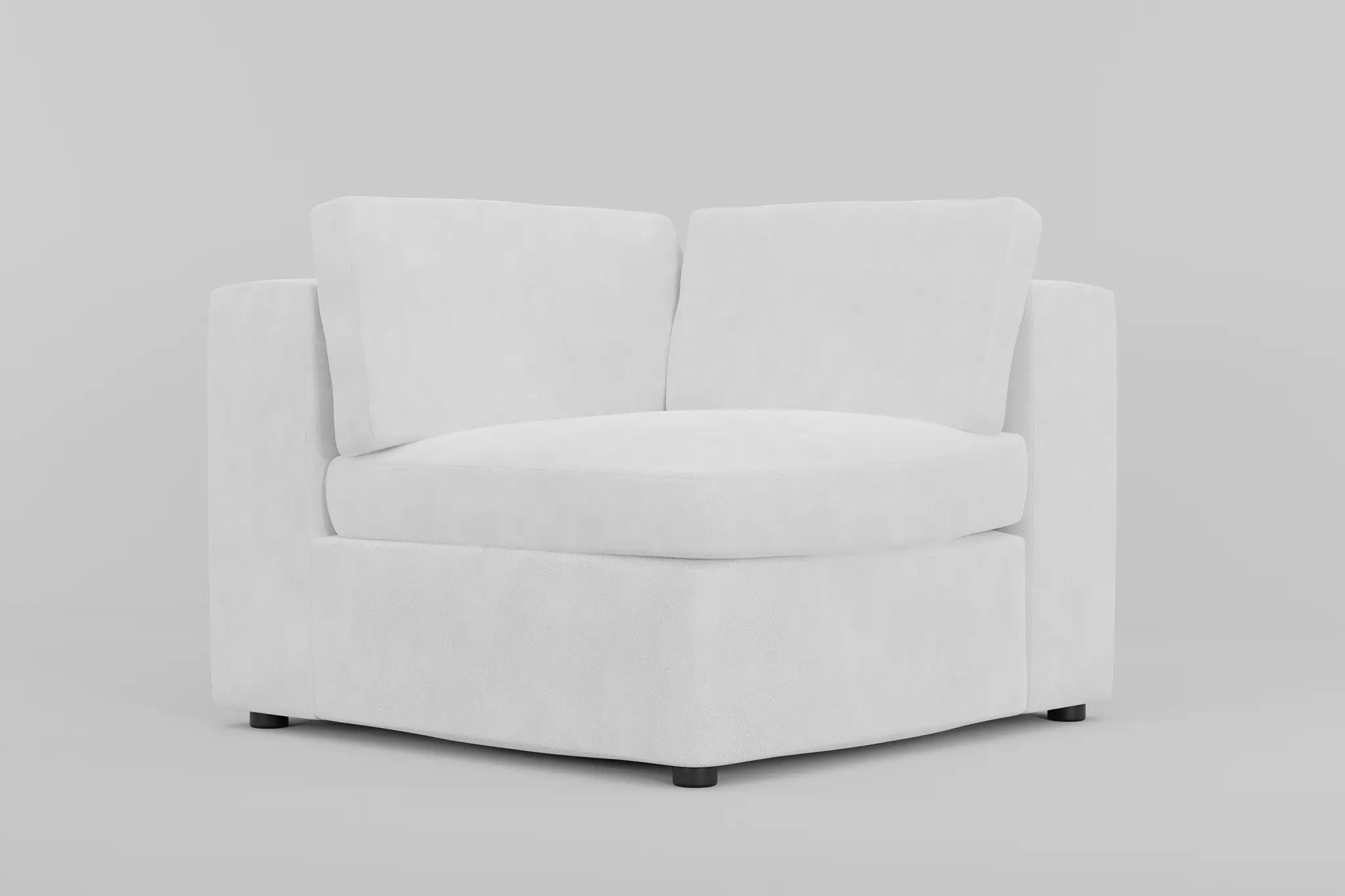 Destin Peyton White Fabric Corner Chair Destin Peyton White Fabric Corner Chair