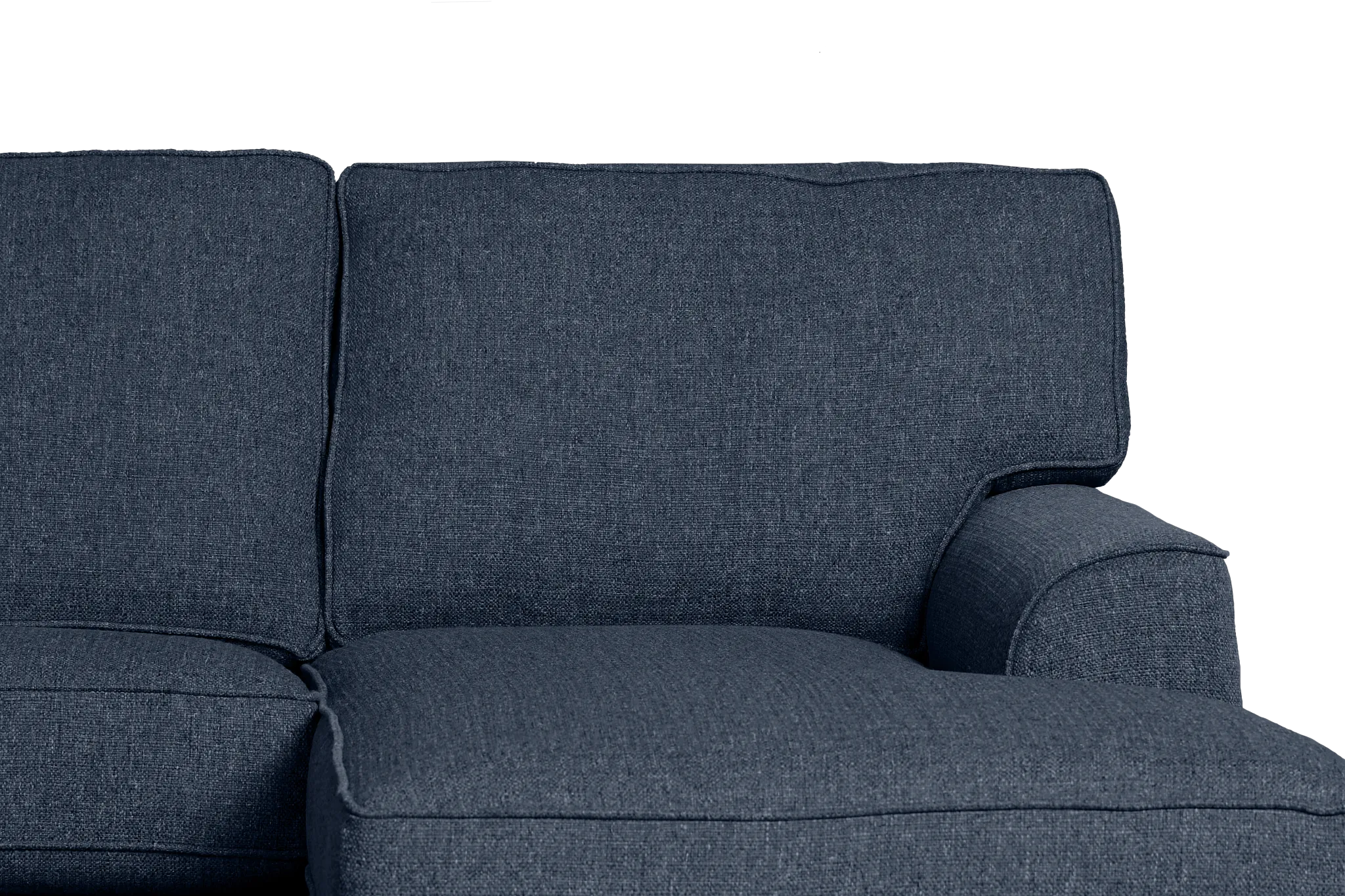 Sinclair Dark Blue Fabric Large Right Chaise Sectional