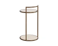 Nessa Light Brown Round End Table