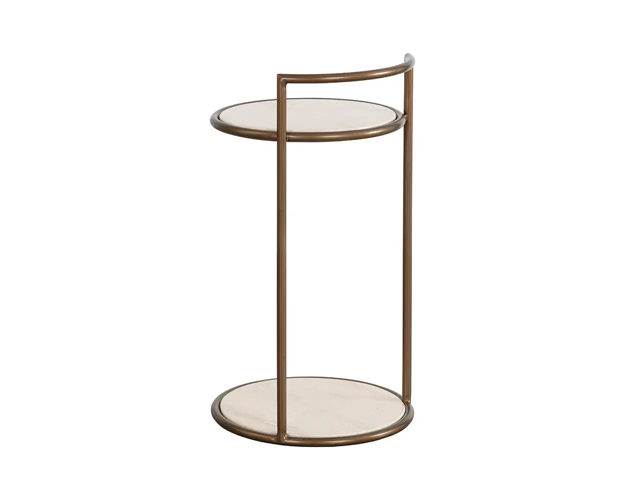 Nessa Light Brown Round End Table Nessa Light Brown Round End Table
