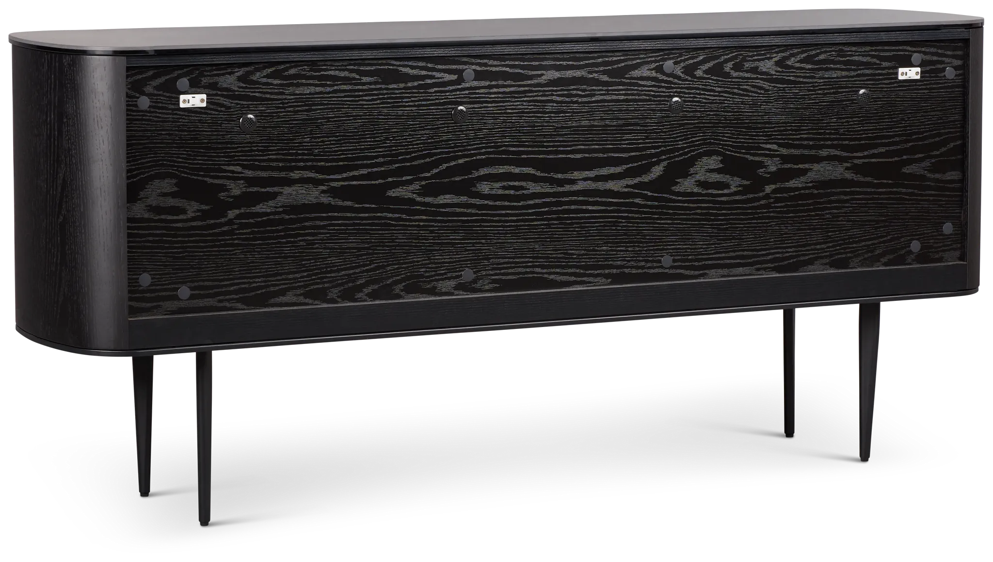 Kayden Black Four-door Cabinet