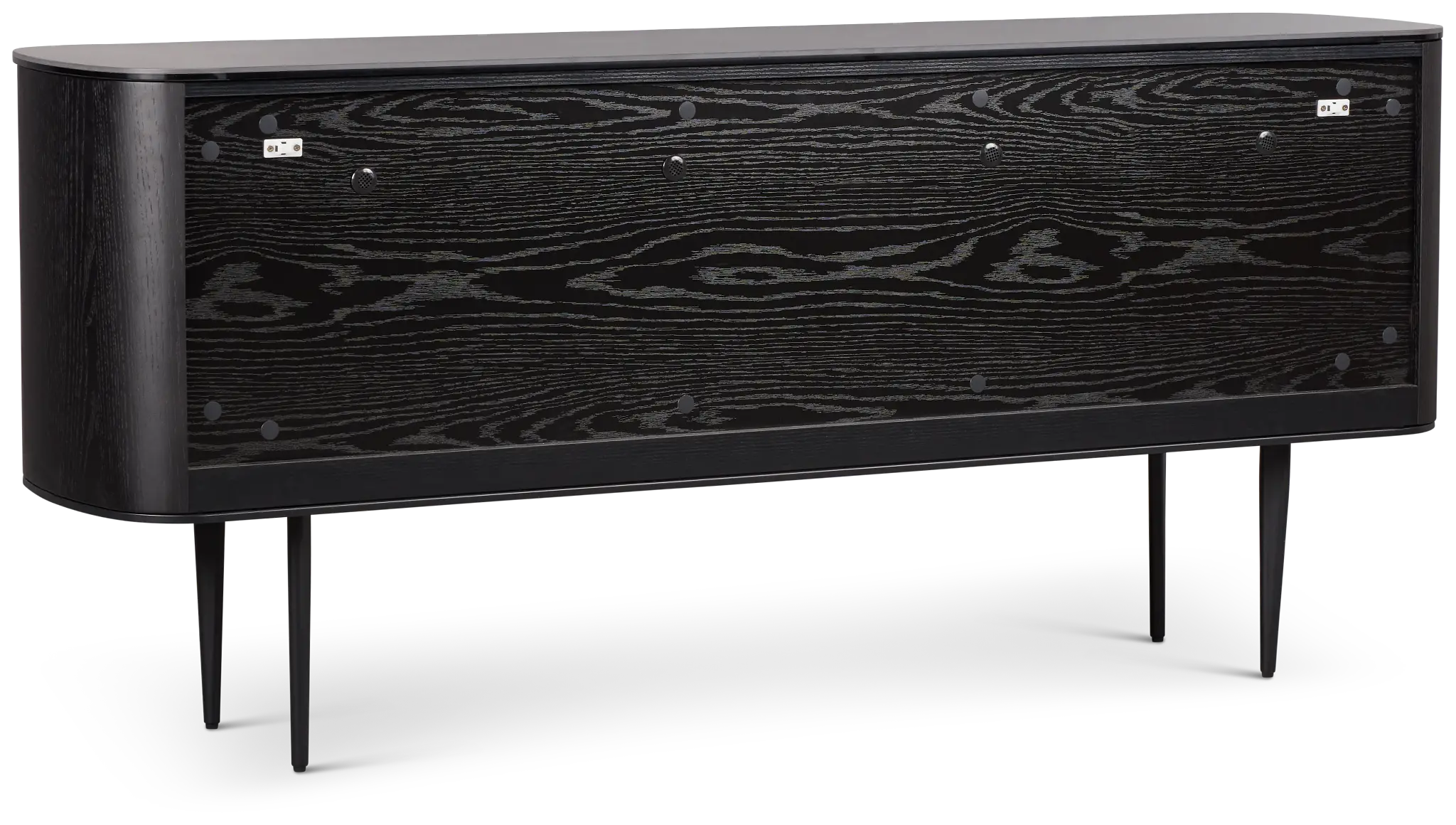 Kayden Black Four-door Cabinet Kayden Black Four-door Cabinet