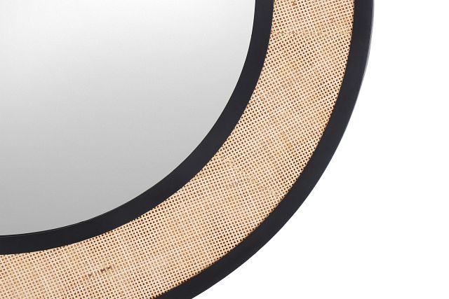 Cali Beige Rattan Mirror