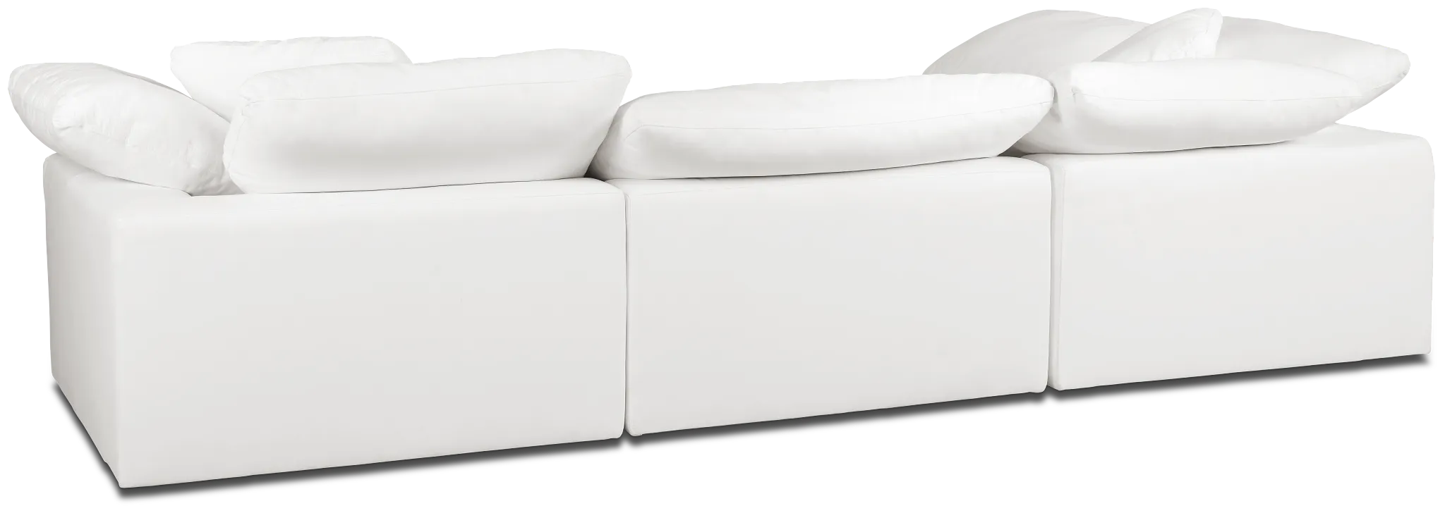 Nixon White Fabric 4-piece Modular Sectional