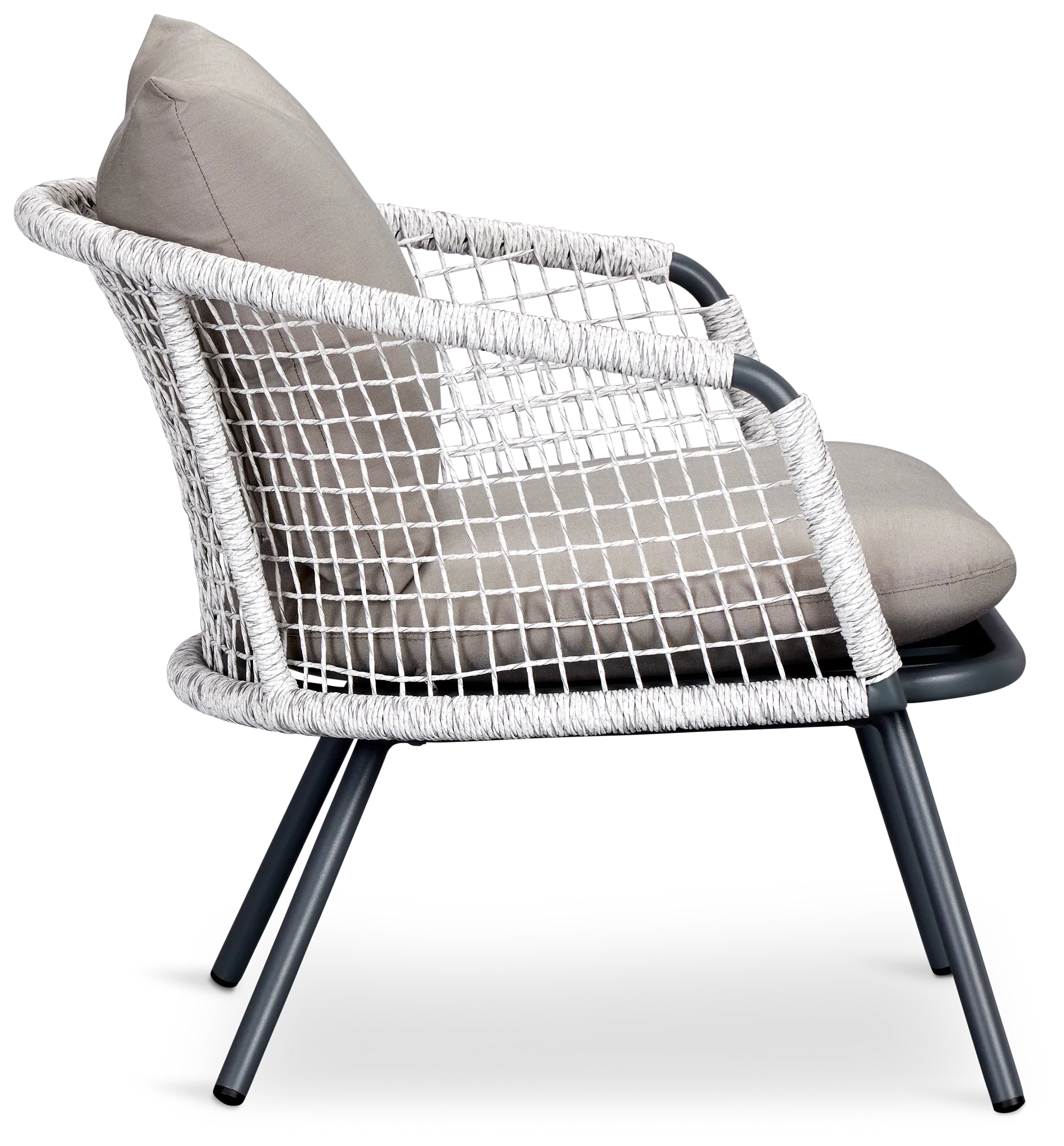 Malaga Gray Woven Arm Chair