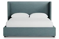 Captiva Sutton Blue 48" Upholstered Shelter Bed